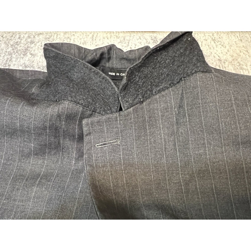 Lauren Ralph Lauren Blazer Mens 42R Gray Pinstripe Wool Suit Jacket Vintage 90s - Picture 13 of 15